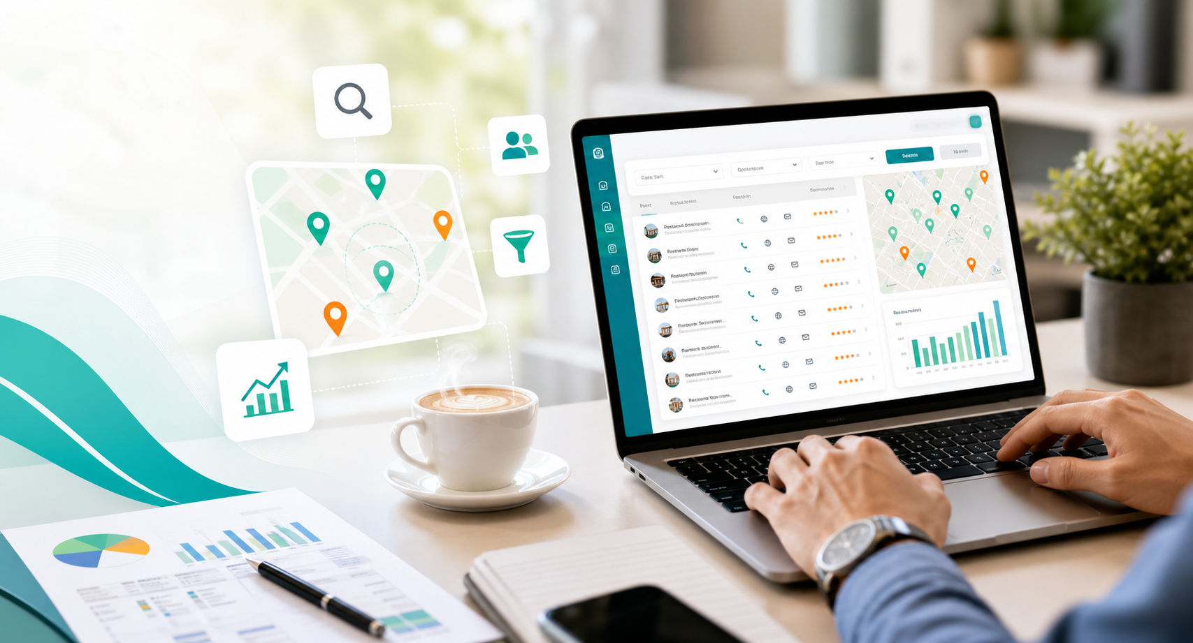 Google Maps Data dashboard thu thập dữ liệu khách hàng tự động